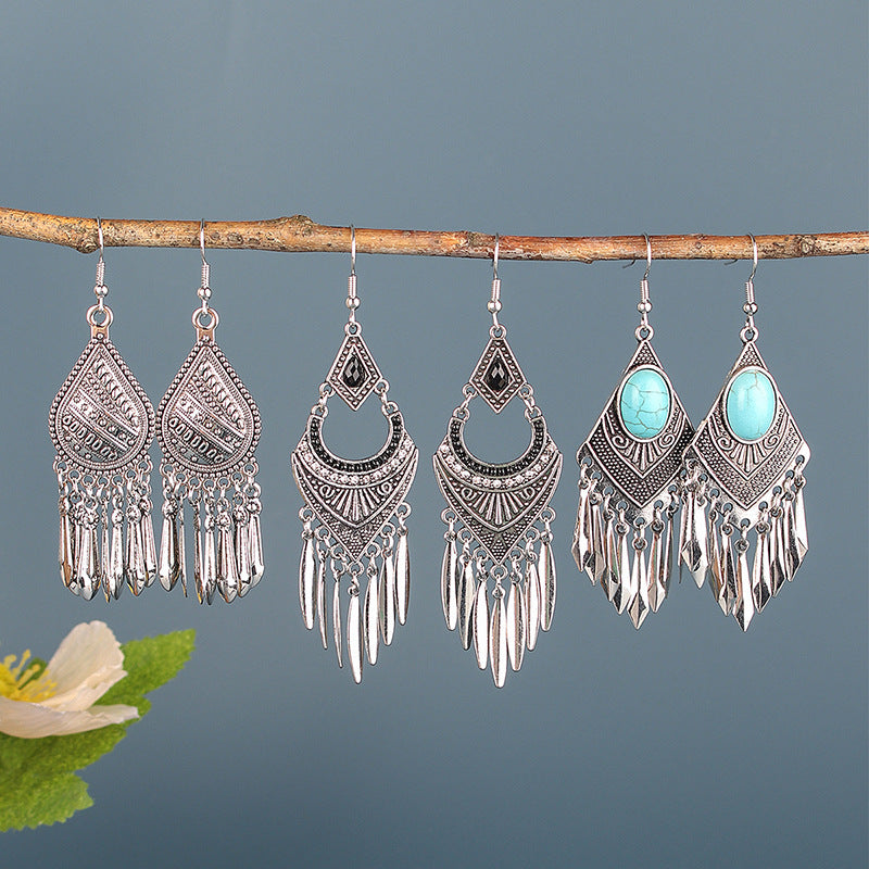 Bohemian Silver Temperament Earrings For Women